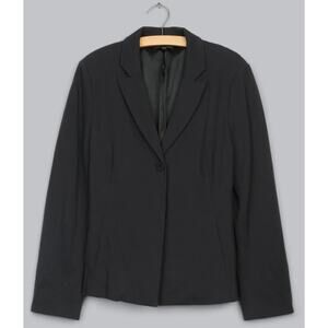 EILEEN FISHER Viscose Stretch Ponte chocolate brown blazer jacket